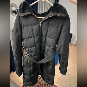 Black Quilted Women's Coat